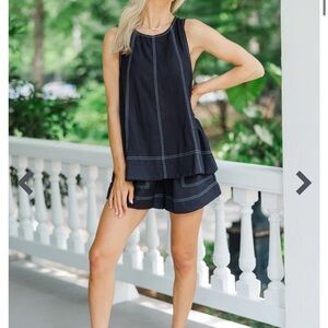 Entro Black Sleeveless Romper